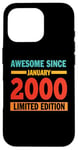 Coque pour iPhone 16 Pro Awesome Since January 2000 25 Years Old 25th Birthday