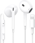 Écouteurs In-Ear Certifiés MFI pour iPhone,Casque Antibruit Filaires Stéréo HiFi avec Micro et Contrôle du Volume Compatibles avec iPhone 14/14 Plus/14 Pro Max/13/12/11/SE/XS/XR/X/8/7 - Plug and Play