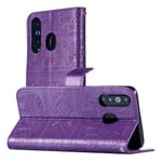 Leather phone Cover for Samsung A8S, with card slots, with landyard