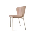 Friends & Founders - Pipe Chair, Brass Legs - Leather Cat. 5 Dakar 0197 - Ruokapöydän tuolit - Ida Linea Hildebrand - Beige - Nahka/Metalli