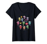 Womens Cute Funny Numbers Love Maths Day Numbers Day Mathematics V-Neck T-Shirt