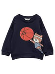 Mango Younger Boys Basketball Sweat - Navy, Navy, Size 2-3 Years