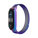 Xiaomi Mi Band 5/6 Metallist hihna - Rainbow