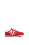 Armani Exchange Femme Logo, Inserts en Daim Microfibre Basket, Rouge/argenté, 37.5 EU