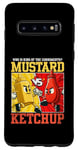 Coque pour Galaxy S10 Graphique de combat moutarde contre ketchup King of the Condiments