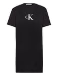 Calvin Klein Jeans Satin Ck T-Shirt Dress Svart