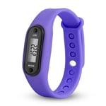 Bracelet De Montre Run Step",Podom¿¿Tre,Compteur De Calories,Lcd Num¿¿Rique,Distance De Marche Mn,"Bracelets En Gel De Pton Pratiques - Type Purple