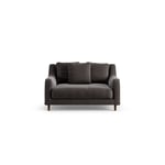 Habitat Swift Velvet Cuddle Chair - Grey Dark Leg Slate