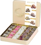 Double Roasted Pistachio Turkish Delight Lokum Dessert Gourmet Gift Box Tin, of