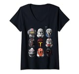 Star Wars: The Clone Wars Clone Helmets T-Shirt avec Col en V