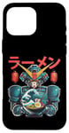 Coque pour iPhone 16 Pro Max Ramen japonais Mecha Robot Géant La Grande Vague Anime