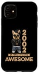 Coque pour iPhone 11 2002 23 Years of Being Awesome Bulldog Chien Vintage