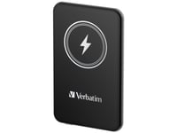 Verbatim Charge ''N'' Go, 5000 Mah, Lithium Polymer (Lipo), Quick Charge 3.0, Trådløs Lading, Sort