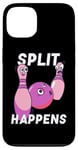 Coque pour iPhone 13 Split Happens Bowler Funny Bowling