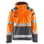 Blaklader - Veste hardshell stretch 2D haute visibilité 4987 - Orange / Bleu foncé - m - Orange / Bleu foncé