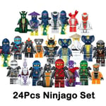 Set med 24 st go Mini Figures Jay Sensei Wu Master Building as the picture