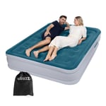 High-Raised Inflatable Air Bed with Built-In Electric Pump