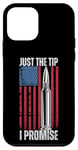 iPhone 12 mini Just The Tip Gun Bullet US Flag Rifle Machine Gun Men Women Case