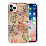 For Apple Iphone 11 Pro Silicone Case Vintage Flamingo Illistration - S540