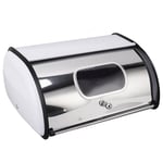 (White)Bread Bin Bread Box Bread Holder Storage Container With Small Window NAU