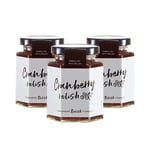 Hawkshead Cranberry Relish 3 x 200g - Vegan, Gluten-Free, All-Year Condiment