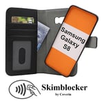 Skimblocker Magnet Fodral Samsung Galaxy S8 (G950F) (Svart)