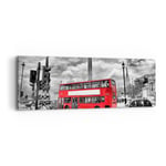 Impression sur Toile 90x30cm Tableaux Image Photo Trafalgar square taxi londres