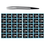 120pcs Keyboard Shaft Pads Mechanical Black Shaft Film 1.65 x 1.55cm Poron