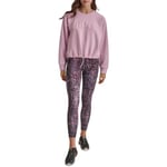 DKNY Women's Varsity Puff Logo Crew Neck Pullover Sweater, Pink Lavender, XXS