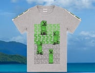 Minecraft Pyjamas Boys Kids Top Shorts Gamer PJs Set 9-10y