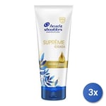 3x Head & Shoulders Conditioner 220 Ml. Supreme Hydration Made In Italy