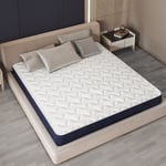 The White Stone - Matelas 130 x 190 en Waterfoam Hypoallergénique Hauteur 12 cm Rembourrage en ouate et revêtement en tissu 3D respirant,