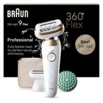 Epilateur électrique Braun Silk épil 9 Flex SES 9-071 3D Blanc et Doré