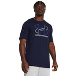 Under Armour Mens UA GL Foundation Update Short Sleeve Tee, Super Soft Men's T-Shirt for Training and Fitness, Fast-Drying Sports T-Shirt with Graphic Midnight Navy