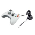 Joypad Gamepad Contrôleur De Jeu Usb Filaire Pour Microsoft Xbox 360 Pc Windows - Blanc