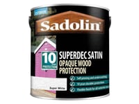 Sadolin Superdec Opaque Wood Protection Super White Satin 2.5 Litre SAD5028826