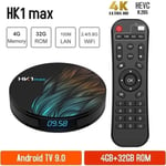 HK1MAX Smart tv box Android 10 4GB+32GB 2.4G-5GWifi BT4,0 RK3318 Quad Core 4K hk1 max Décodeur Netflix Media Player