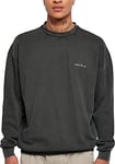 Urban Classics Men's Small Embroidery Crew Sweatshirt, Black, L