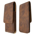 caseroxx Flap Pouch for BlackBerry Priv in brown made of genuine leather