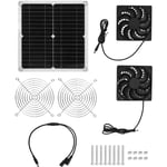 ZY - tonysa Kit de ventilateur de panneau solaire 20W Panneau solaire portable léger à taux de conversion élevé avec 2 ventilateurs d'extraction pour