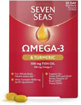 Seven Seas Omega-3 Fish Oil & Turmeric Supplement 30 Capsules & 30 Tablets