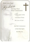 Communion Card For Godson On Your Holy Communion. Beautiful Card.