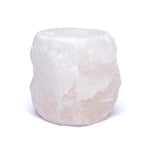 Crystal salt tea light holder white 800-1200 gram