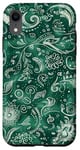 Coque pour iPhone XR Vert Abstrait Paisley Sport Polo Motif