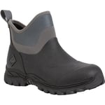 Muck Boots Women's Arctic Sport II Fleece Lined Waterproof Pull on Ankle Boot, Black, 9