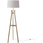 Boltze Gruppe - Lampe sur pied pour le salon aval, abat-jour en imitation lin, 153 cm