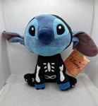 Disney Stitch Skeleton Suit Plush Soft Toy 10" Halloween Costume Cuddly NEW UK