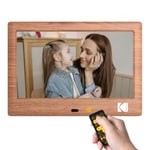 KODAK Cadre Photo numérique 7" avec écran IPS, Lecteur Photo/Musique/vidéo/Calendrier/Alarme, Prise en Charge USB ou Carte SD, Rotation Automatique, avec télécommande