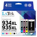 LxTek Compatible Cartouches d'encre Remplacement pour HP 934 XL 935 XL 934XL 935XL pour Officejet Pro 6230 6830, Officejet 6820 (Noir Cyan Magenta Jaune, 4-Pack)