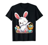 Dabbing Rabbit Easter Day Eggs Dab Boys Girls Kids Bunny T-Shirt